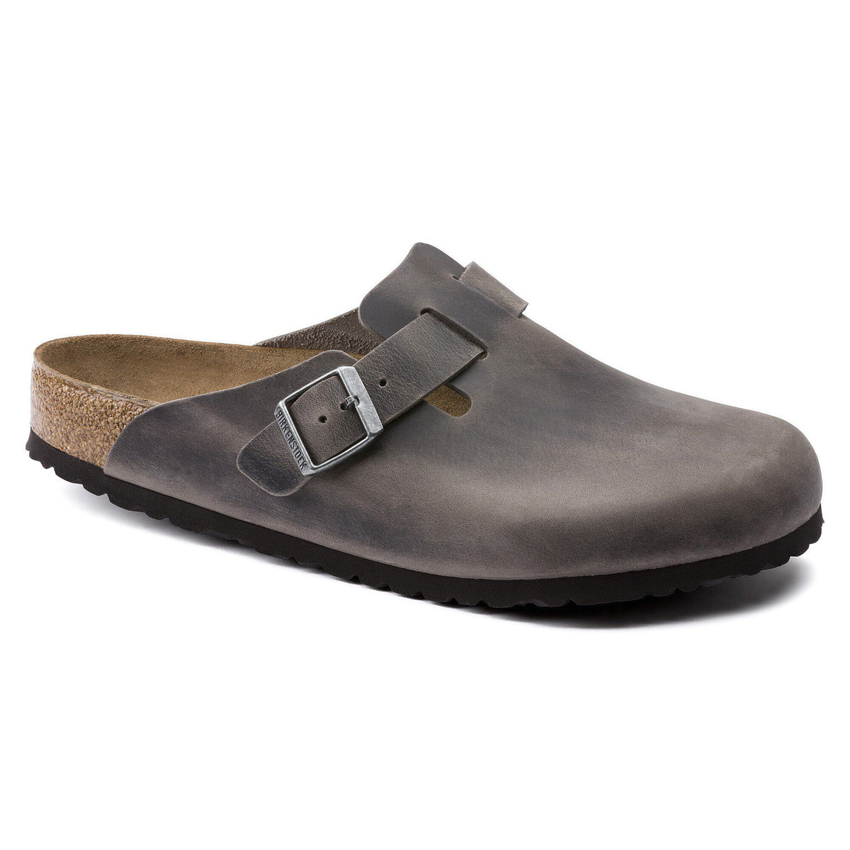 Boston Soft Footbed Natural Leather Oiled - Iron