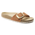 Madrid Big Buckle Nubuck Leather - Brandy