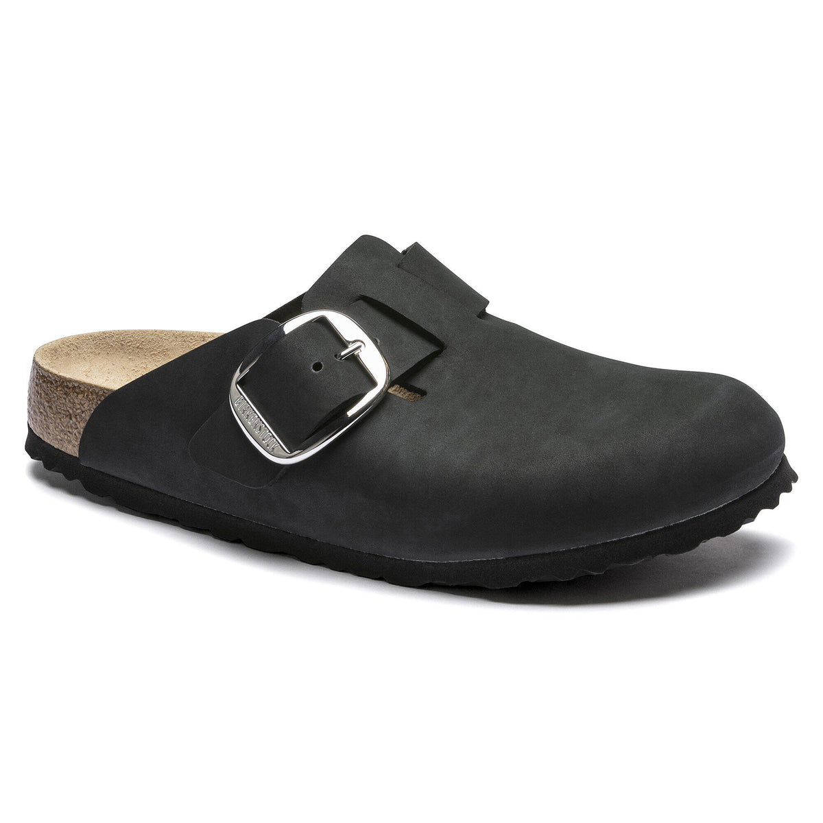 Boston Big Buckle Nubuck Leather - Black