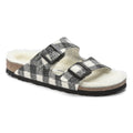 Arizona Shearling Suede Leather-Shearling - Plaid White