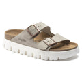 Arizona Platform Suede Leather - Taupe