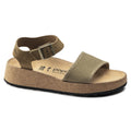 Glenda Suede Leather-Textile - Faded Khaki