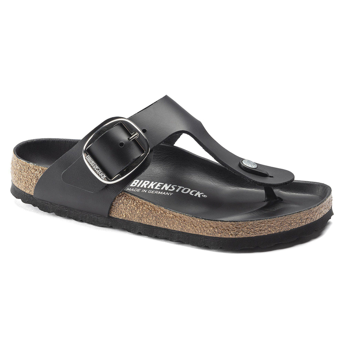 Gizeh Big Buckle Natural Leather Oiled - Black