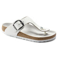 Gizeh Big Buckle Natural Leather - White