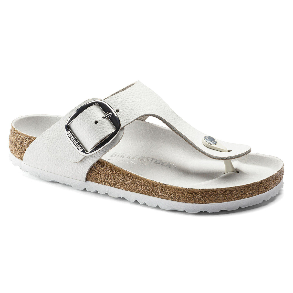 Gizeh Big Buckle Natural Leather - White
