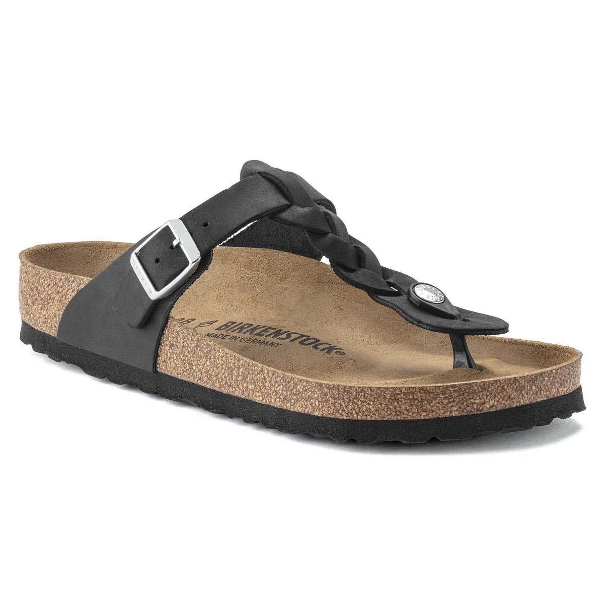 Gizeh Braided Oiled Leather - Black