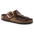 Gizeh Big Buckle Natural Leather Patent - High Shine Chocolate