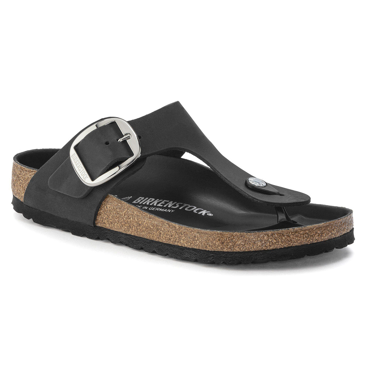 Gizeh Big Buckle Natural Leather Oiled - Black