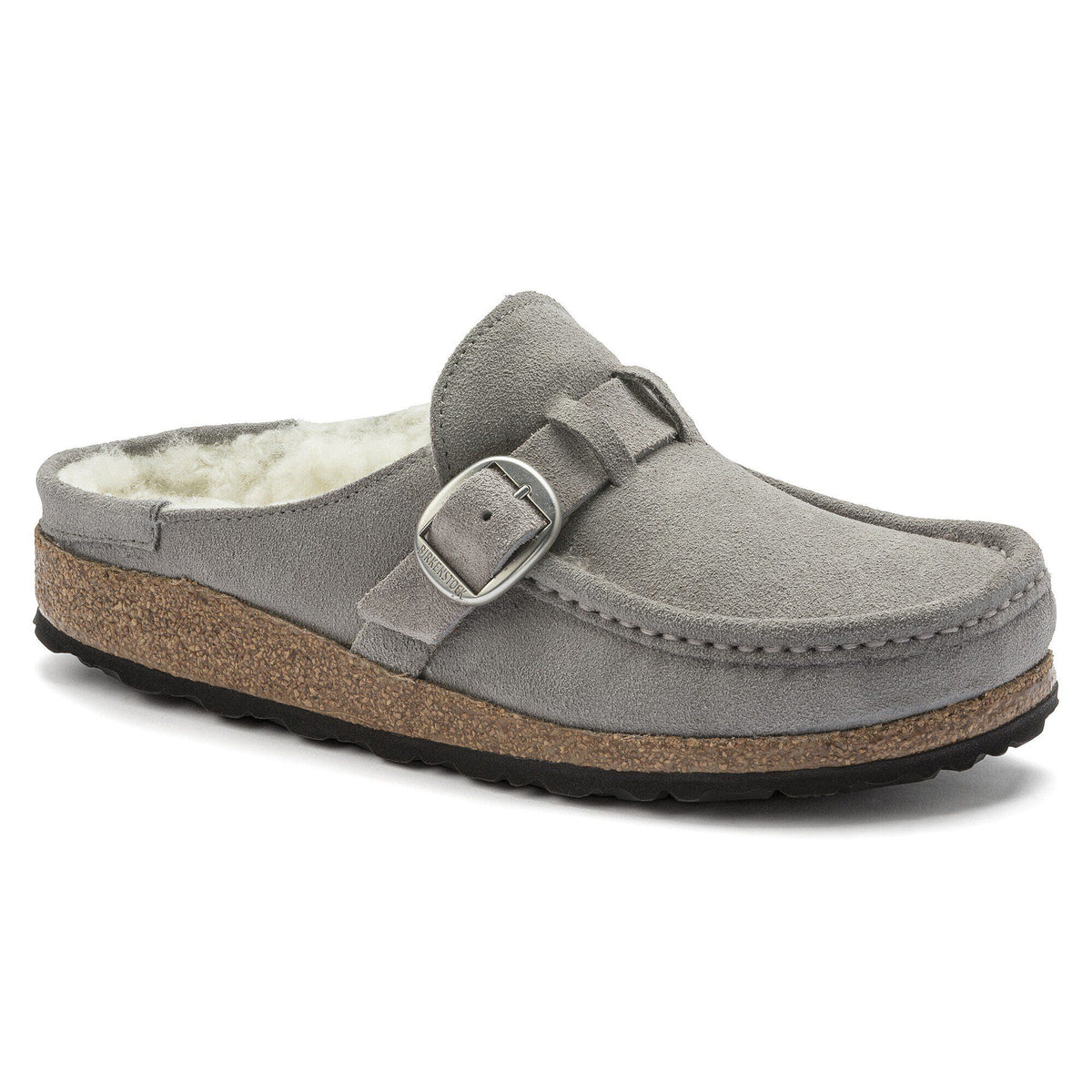 Buckley Shearling Suede Leather - Stone Coin