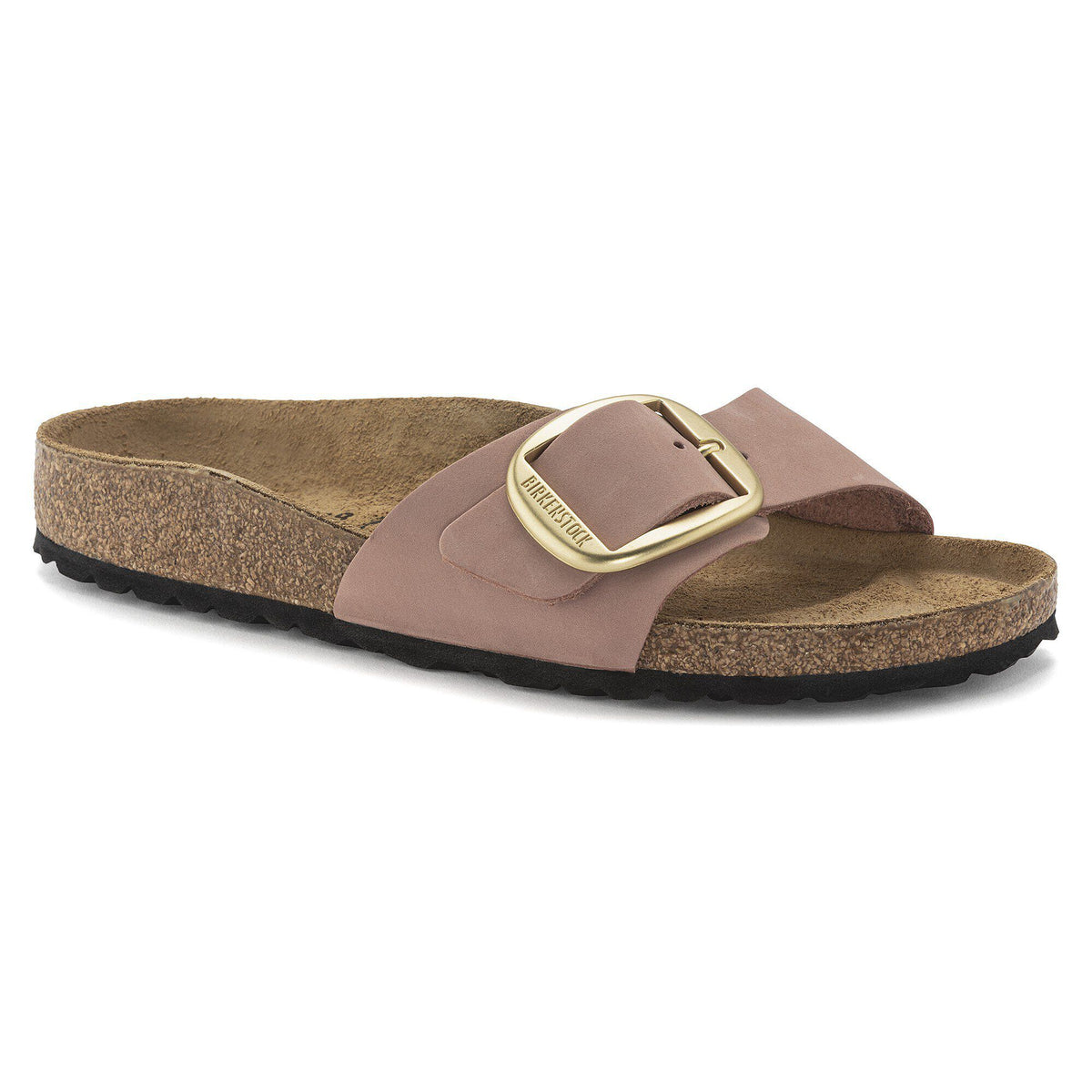 Madrid Big Buckle Natural Leather Nubuck - Old Rose
