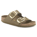 Arizona Big Buckle Natural Leather Patent - High Shine Mud Green