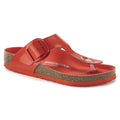 Gizeh Big Buckle Natural Leather Patent - High Shine Tomato