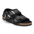 Milano Big Buckle Shearling Natural Leather Oiled - Black