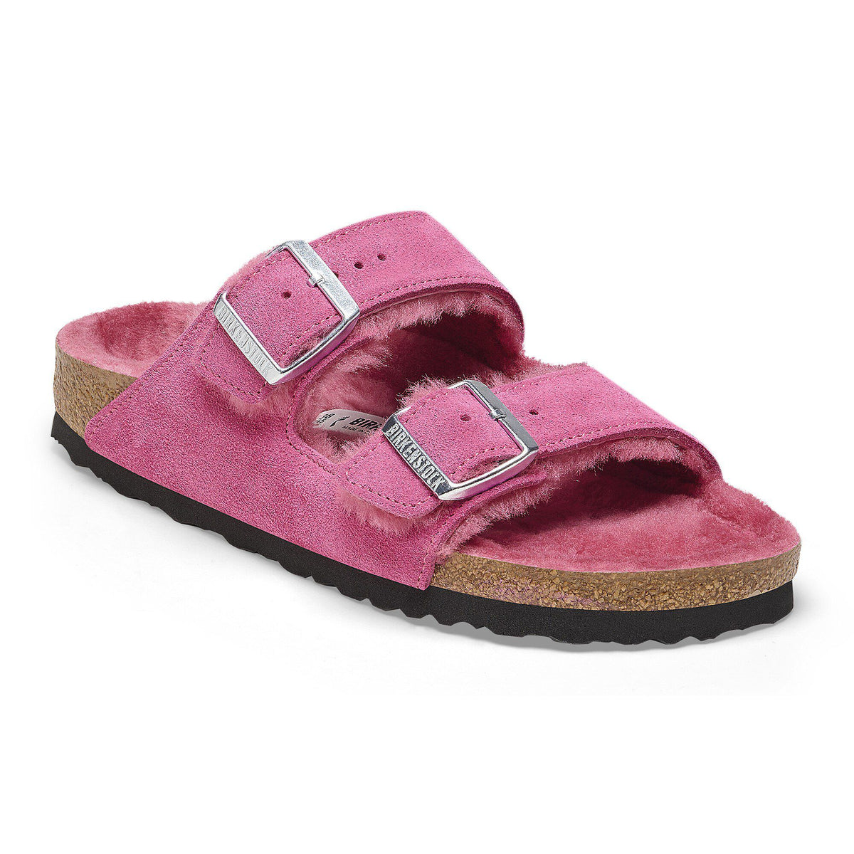 Arizona Shearling Suede Leather-Shearling - Fuchsia Tulip