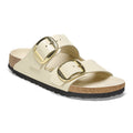 Arizona Big Buckle Natural Leather Patent - High Shine Ecru