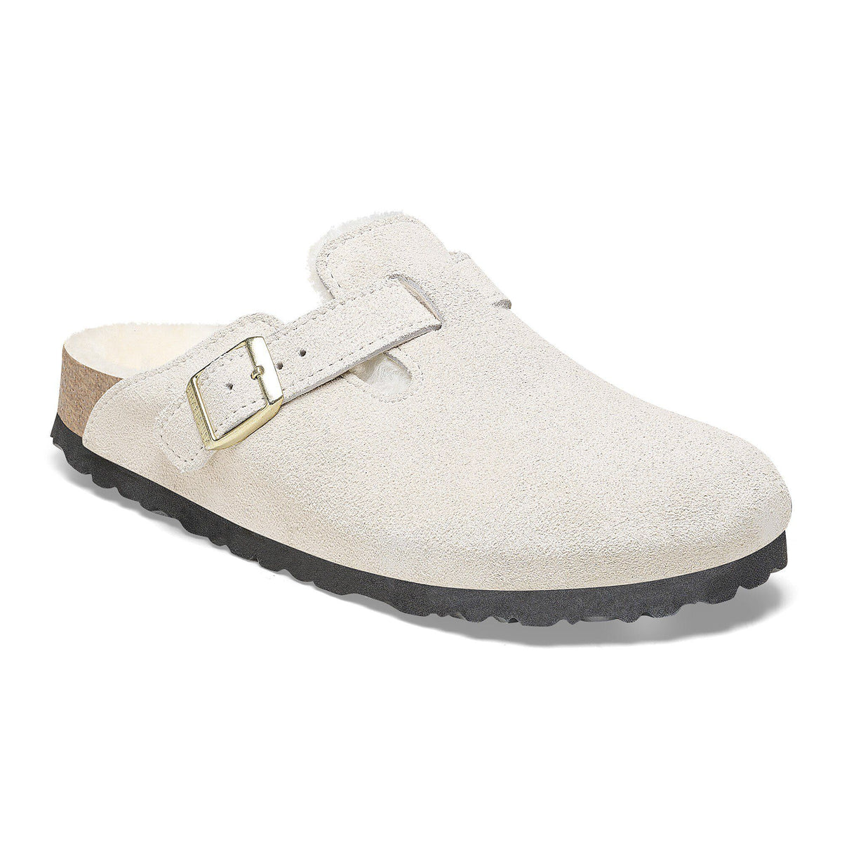 Boston Shearling Suede Leather - Antique White