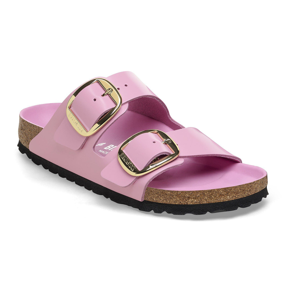 Arizona Big Buckle Natural Leather Patent - High Shine Fondant Pink