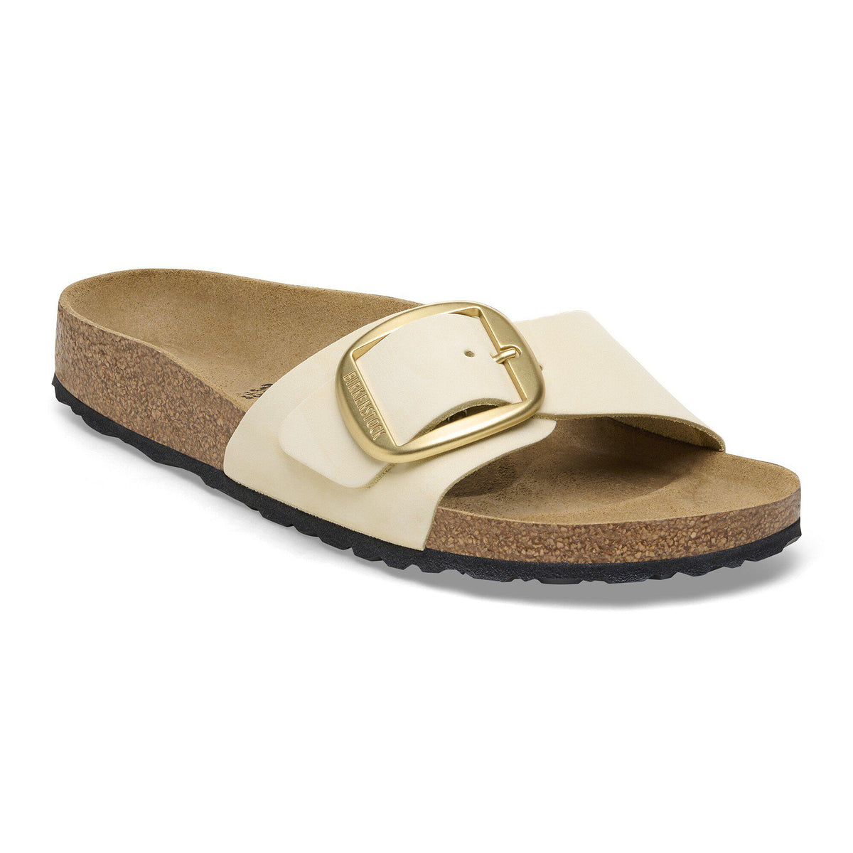 Madrid Big Buckle Nubuck Leather - Ecru