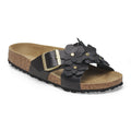 Siena Flower Embellishment Natural Leather - Black