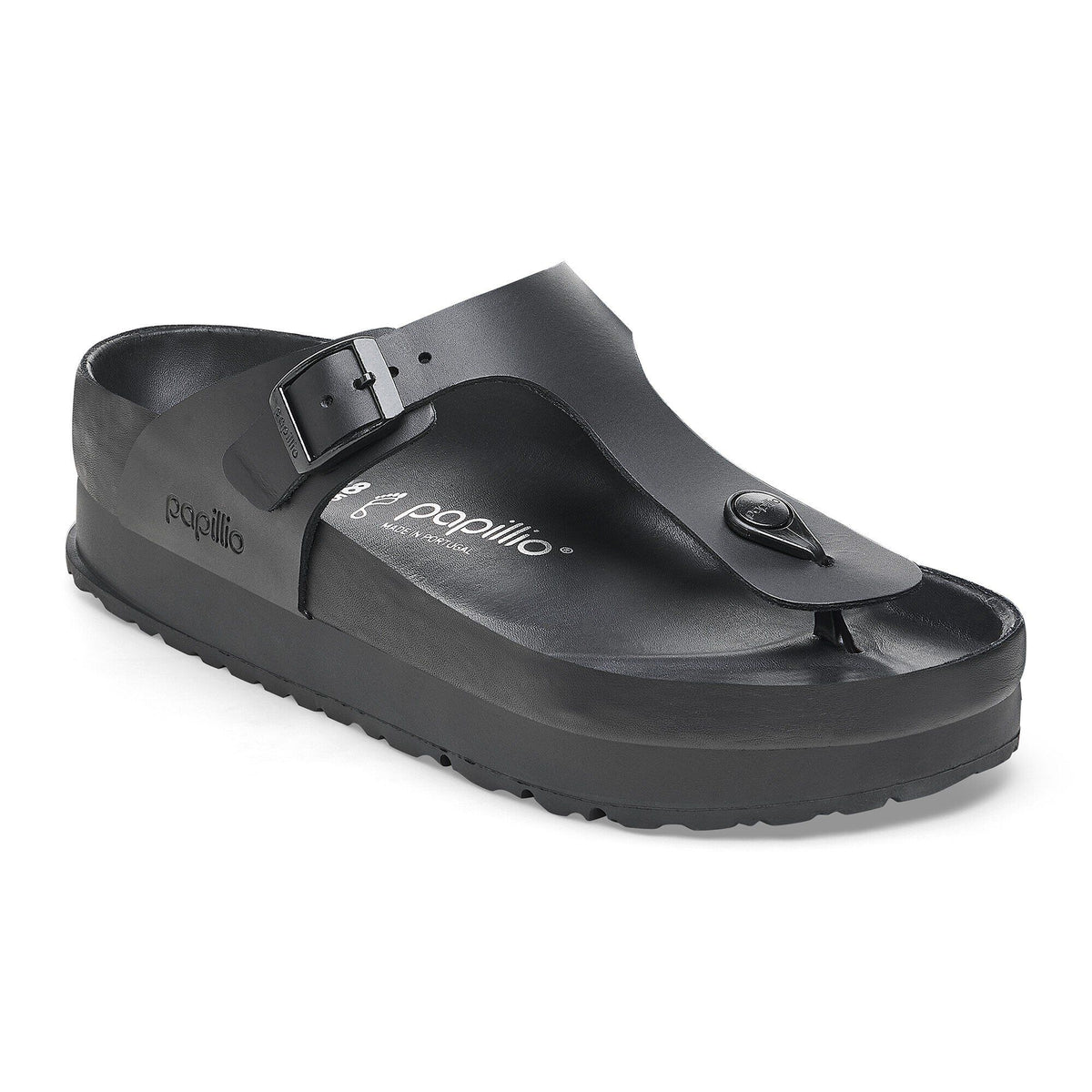 Gizeh Flex Platform Natural Leather - Black