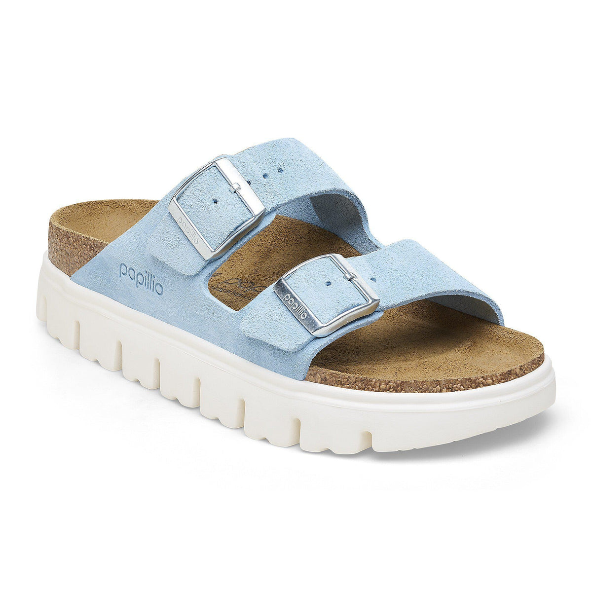 Arizona Chunky Suede Leather - Mineral Blue