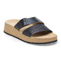Almina Raffia Natural Leather/Synthetics - Black