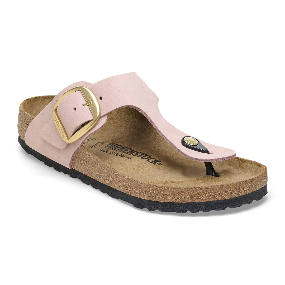 Gizeh Big Buckle Nubuck Leather - Soft Pink