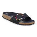 Madrid Big Buckle Natural Leather Nubuck - Black