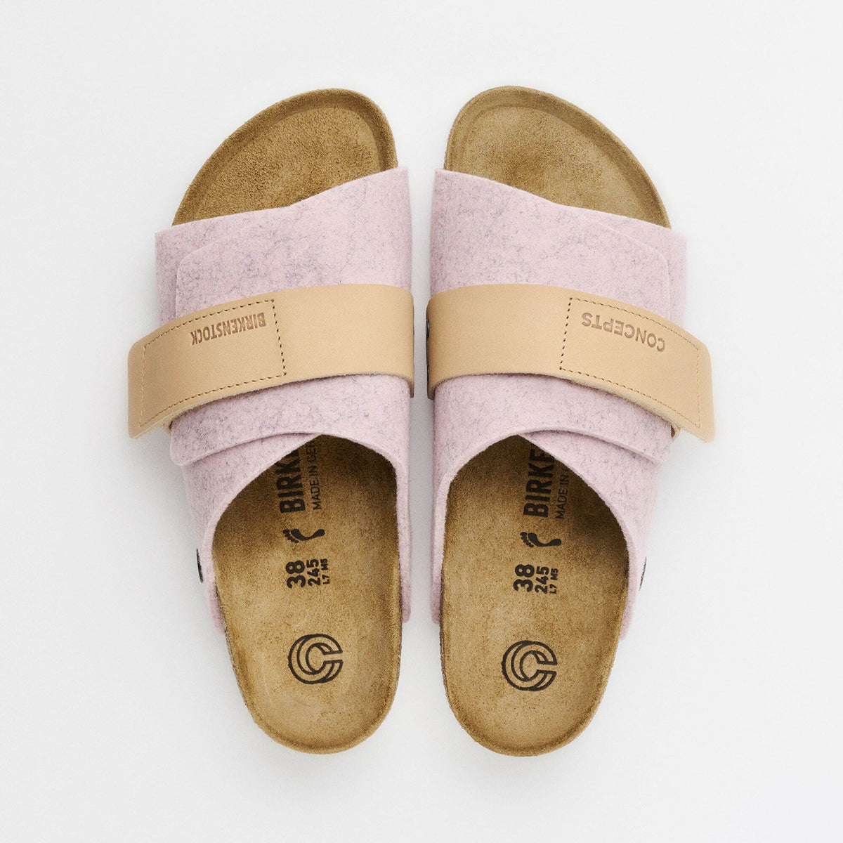 Kyoto Leather/Textile/Felt - Soft Pink