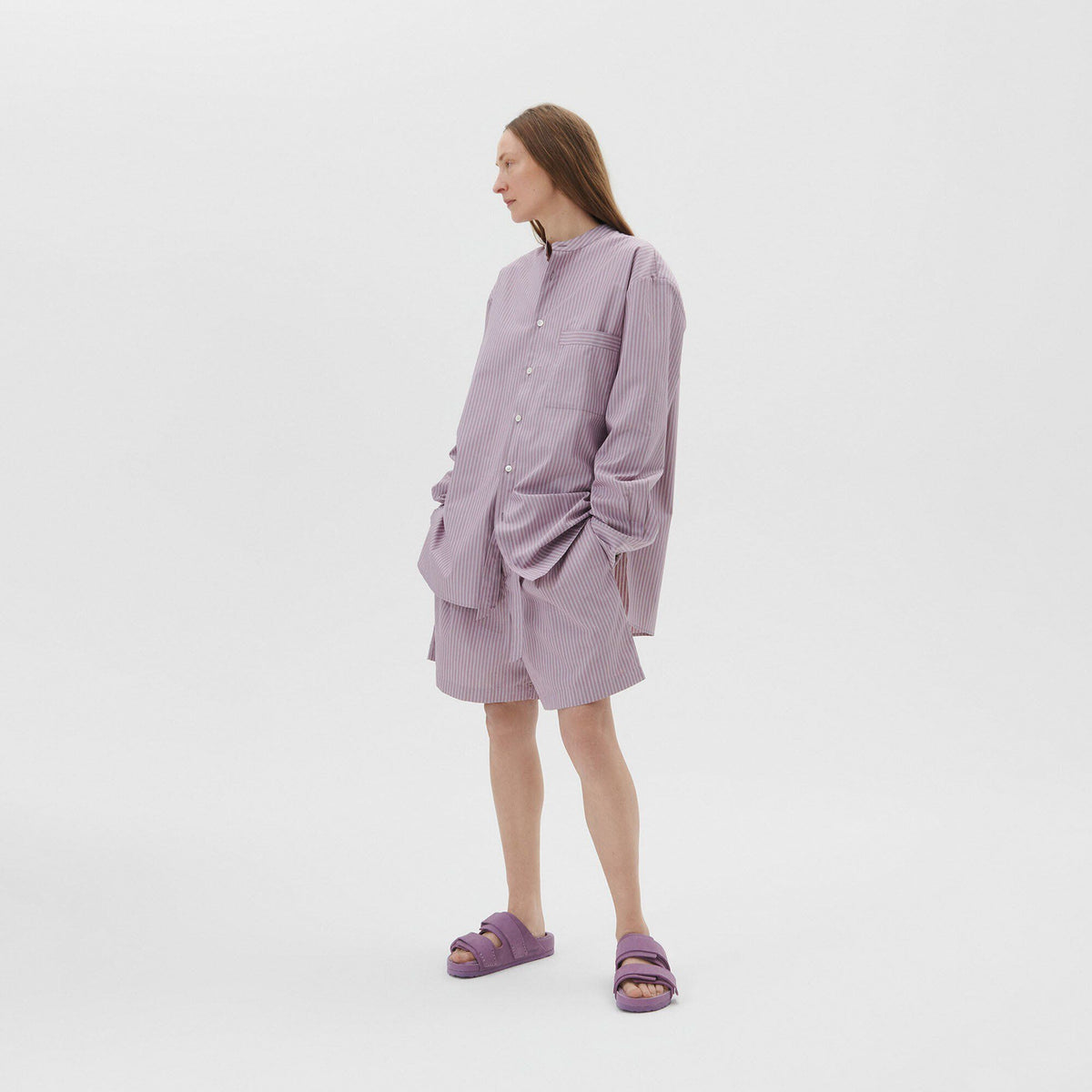 Tekla Shorts - Mauve Stripes
