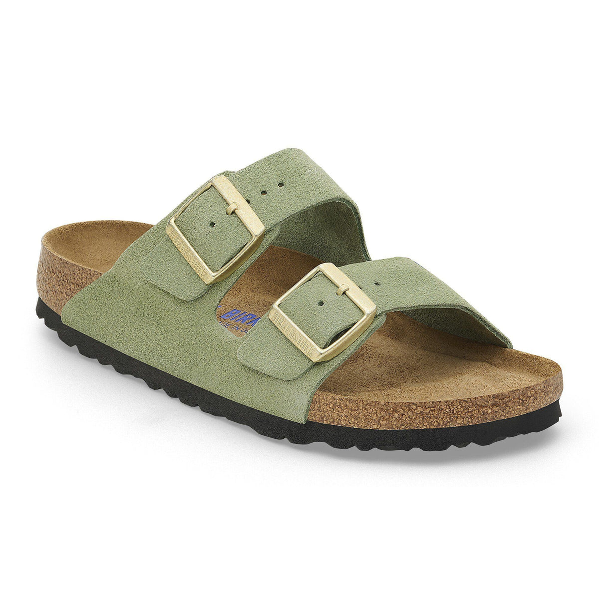 Arizona Soft Footbed Suede Leather - Green Tea