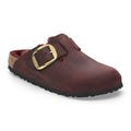 Boston Big Buckle Shearling Natural Leather Oiled - Zinfandel
