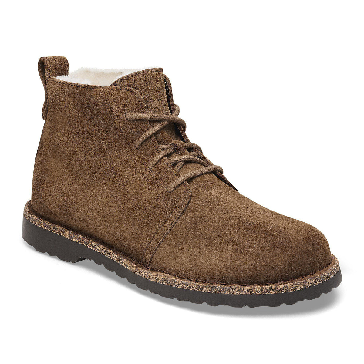 Uppsala Mid Shearling Suede Leather - Dark Tea
