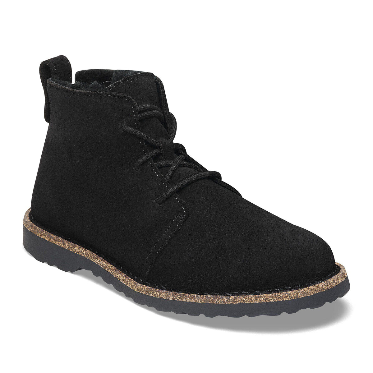 Uppsala Mid Shearling Suede Leather - Black