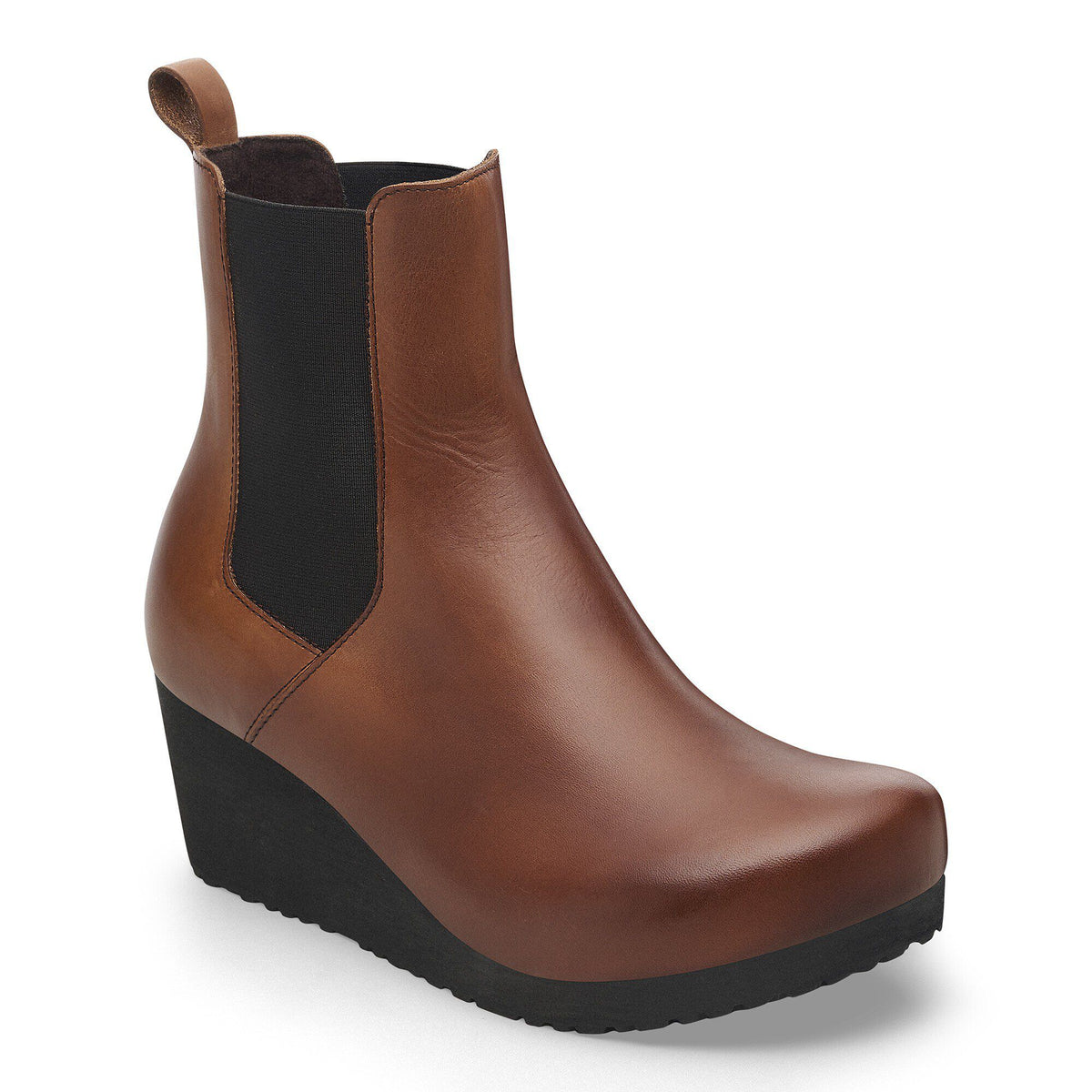 Ebba Slip On Natural Leather - Black/Cognac