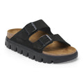 Arizona Platform Suede Leather - Black/Black