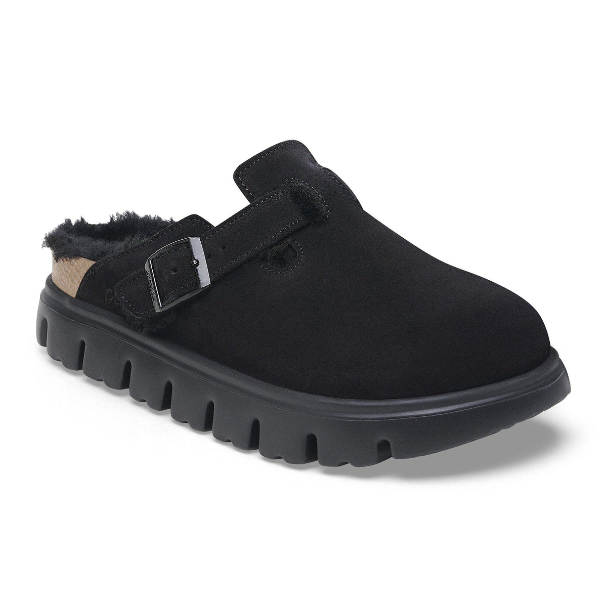 Boston Chunky Shearling Suede Leather - Black