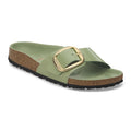 Madrid Big Buckle Natural Leather Patent - High-Shine Green Tea