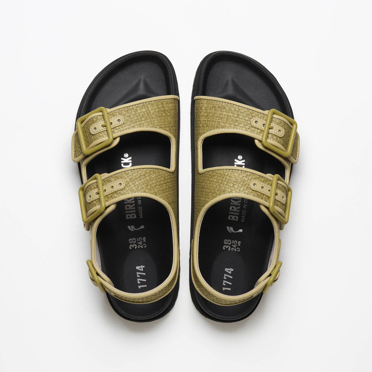 1774 Milano Raffia Mischmaterial - Golden Olive