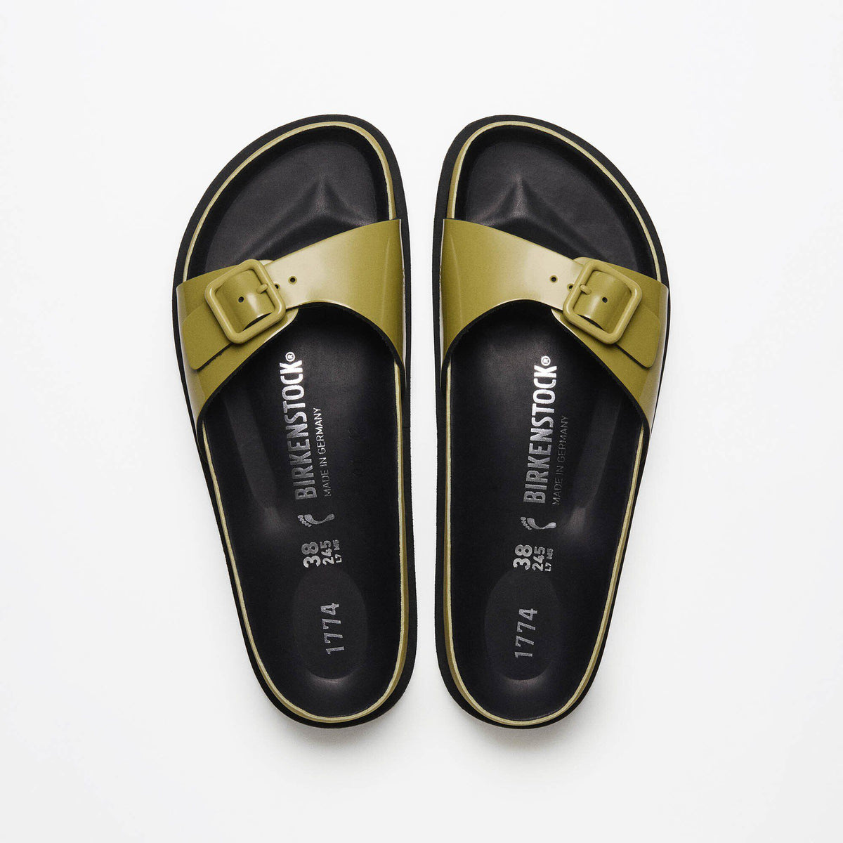 1774 Madrid Leather Patent Leather - Golden Olive
