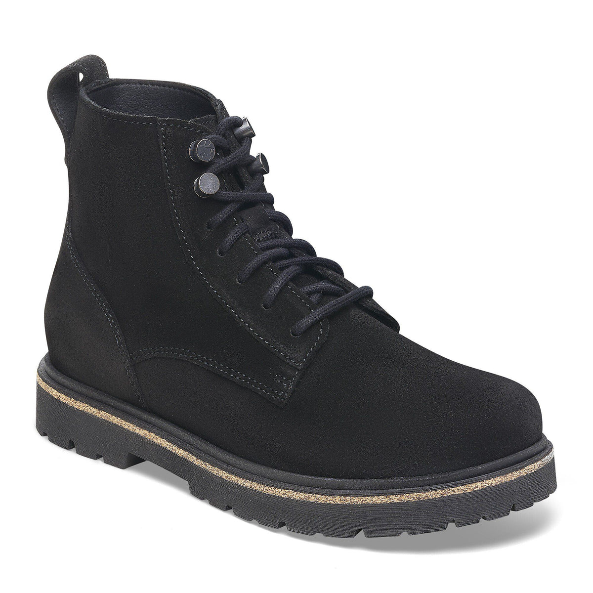 Highwood Lace Mid Women Suede Leather - Black