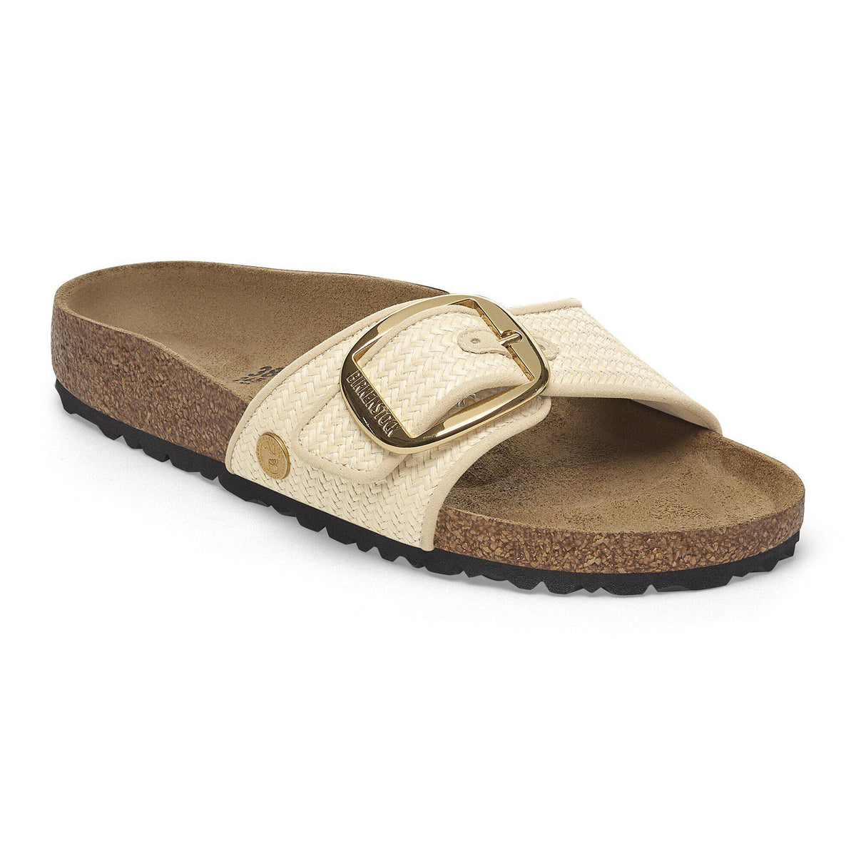 Madrid Big Buckle Raffia Textile - Raffia Naturale