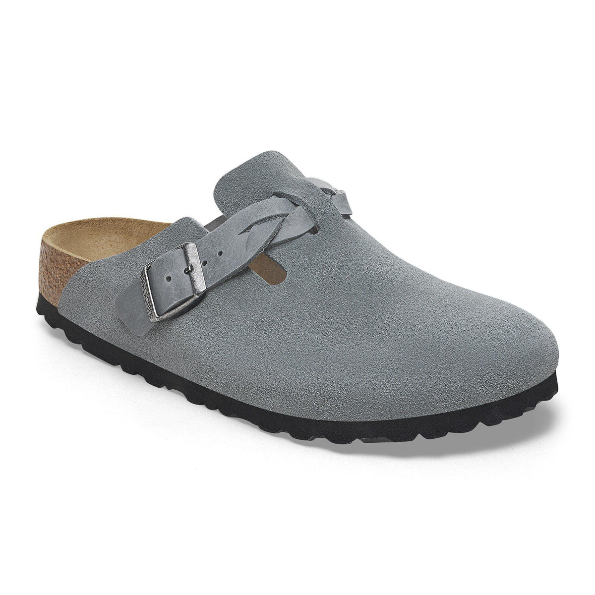 Boston Braided Suede Leather - Basalt Gray