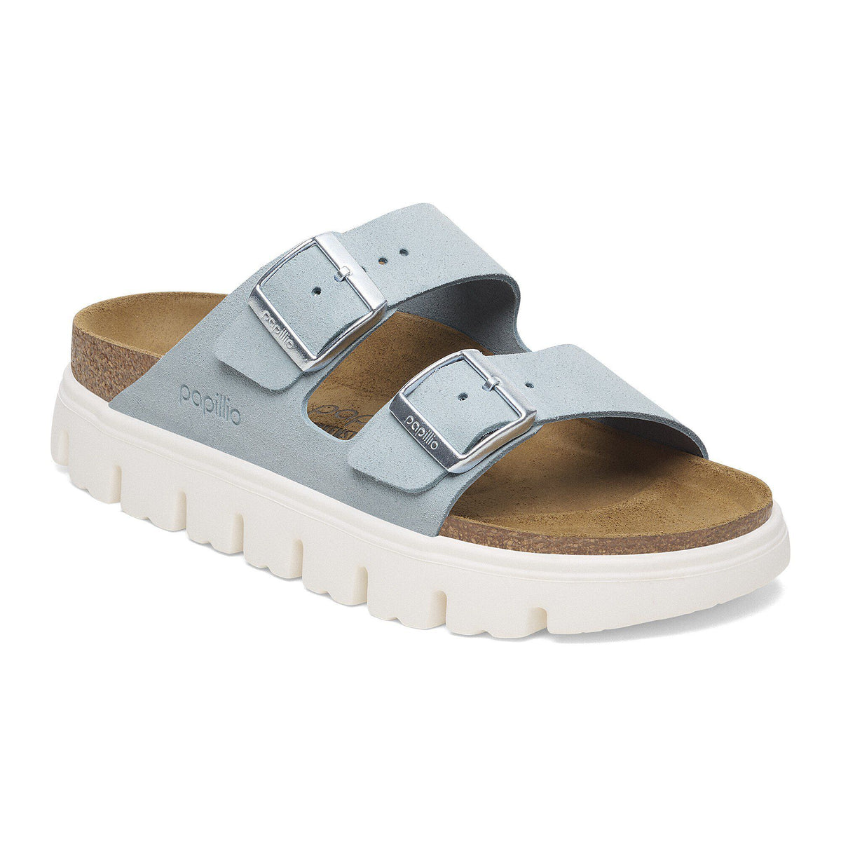 Arizona Platform Suede Leather - Baby Blue