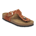 Gizeh Rivet Suede Leather - Dark Rust