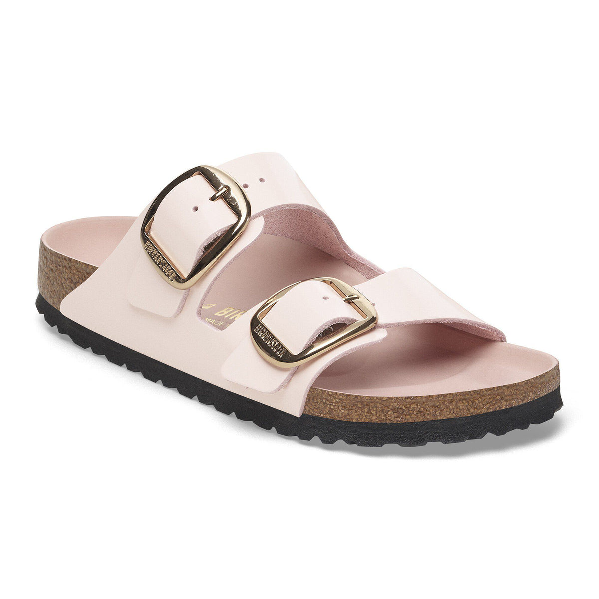 Arizona Big Buckle Natural Leather Patent - High-Shine Light Rose