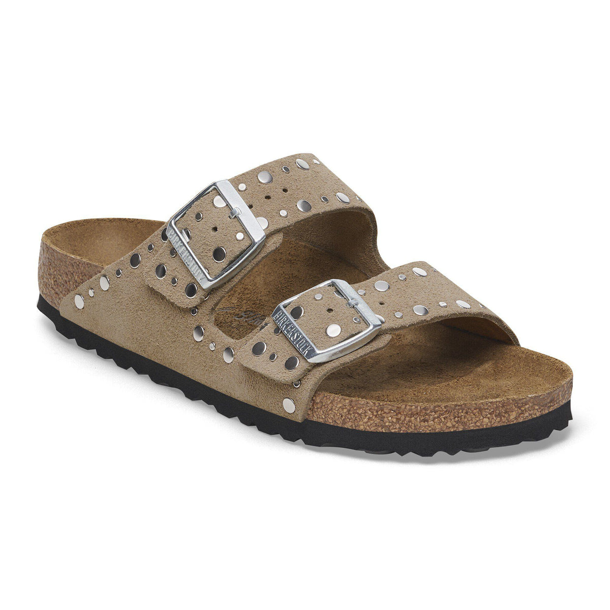 Arizona Rivets Suede Leather - Taupe