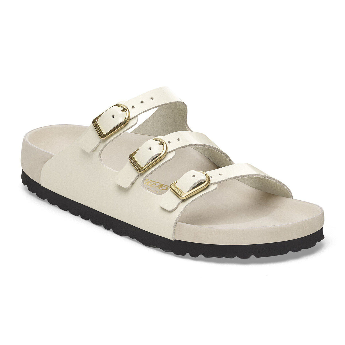 Florida Exquisite Natural Leather Patent - High Shine Ecru