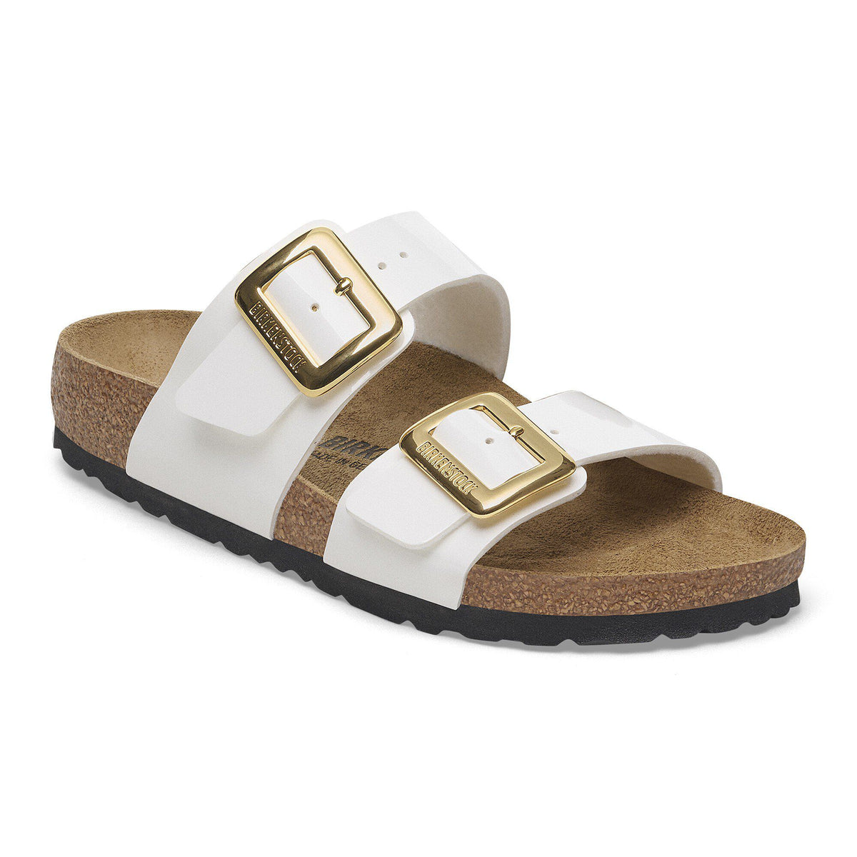 Sydney Luxe Buckle Birko-Flor Patent - Patent White