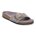 Madrid Hammered Big Buckle Natural Leather Patent - High-Shine Faded Purple